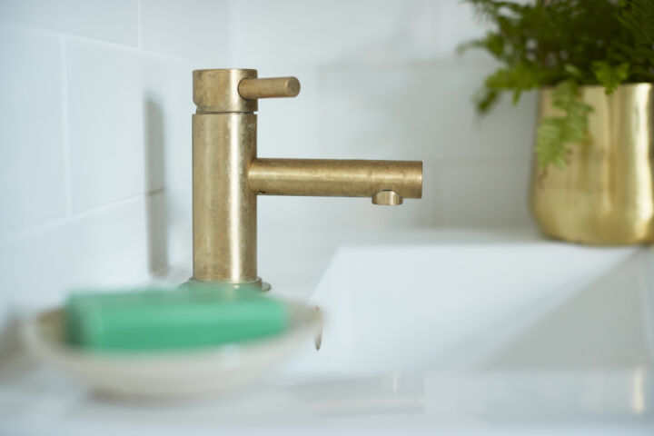 Image showing Living Brass finish starting to age