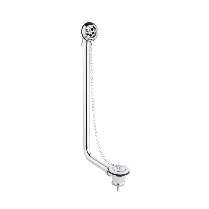 Traditional Freestanding Bath Waste with Overflow and Stowaway Plug