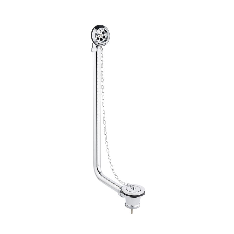 Waste and overflow for freestanding bath traditional stowaway web