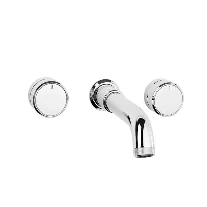 Wall Mounted Bath Mixer with Curved Spout