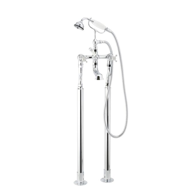Floor Mounted Bath Shower Mixer – Crosshead